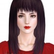 Cecile.K Long (Hair for The Sims3)