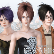 KEWAI-DOU Sims3 Sangrose hair for femaleKEWAI-DOU ザ・シムズ３ 髪型「Sangrose」女性用