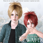 KEWAI-DOU Sims3 Sangrose hair for child and toddlerKEWAI-DOU ザ・シムズ３ 髪型「Sangrose」子供・幼児用