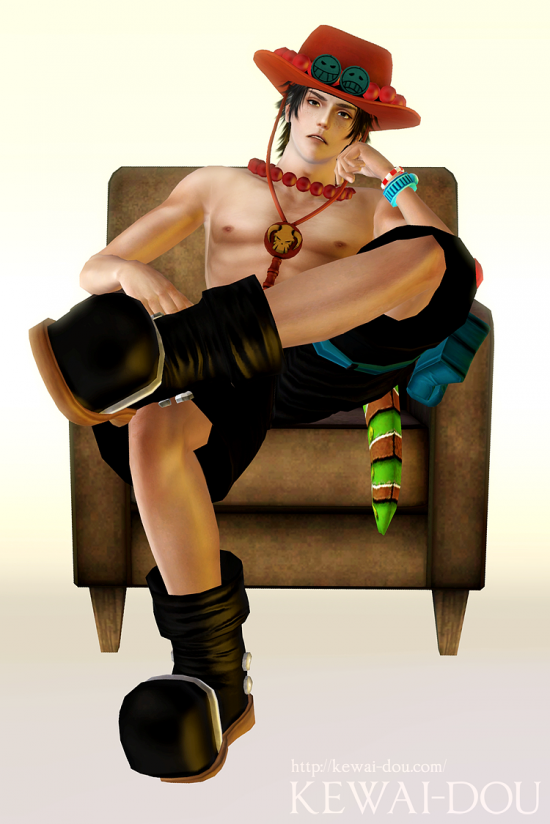 KEWAI-DOU Sims3 "Ace from Onepiece"1