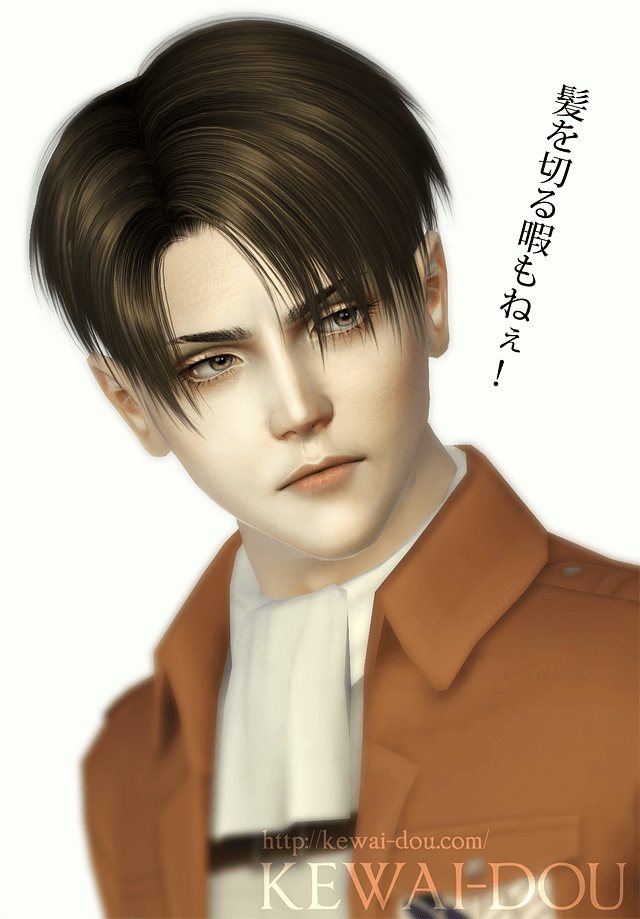 Levi – Shaved ver. (Hair for The Sims3) | KEWAI-DOU