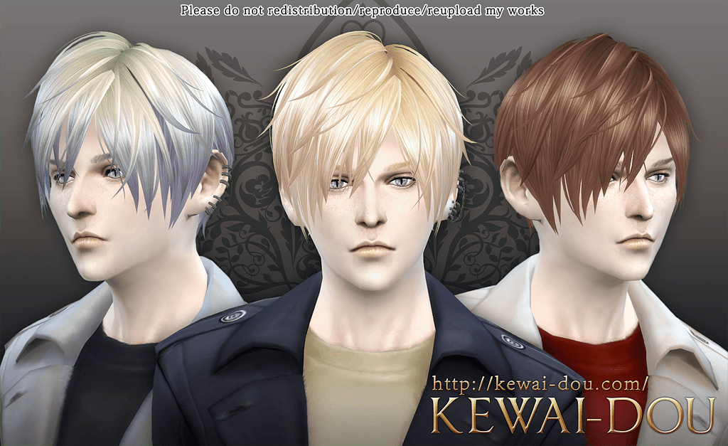 3kan4on (The Sims4 Male + Female hair) | KEWAI-DOU