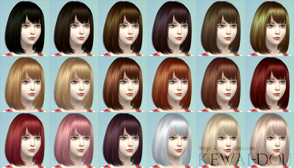 Cecile (The Sims4 Child hair) | KEWAI-DOU